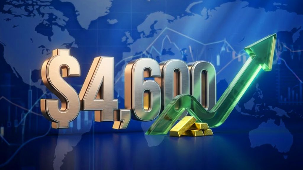 市場のボラティリティが高まる中、金は4600ドルを上回る