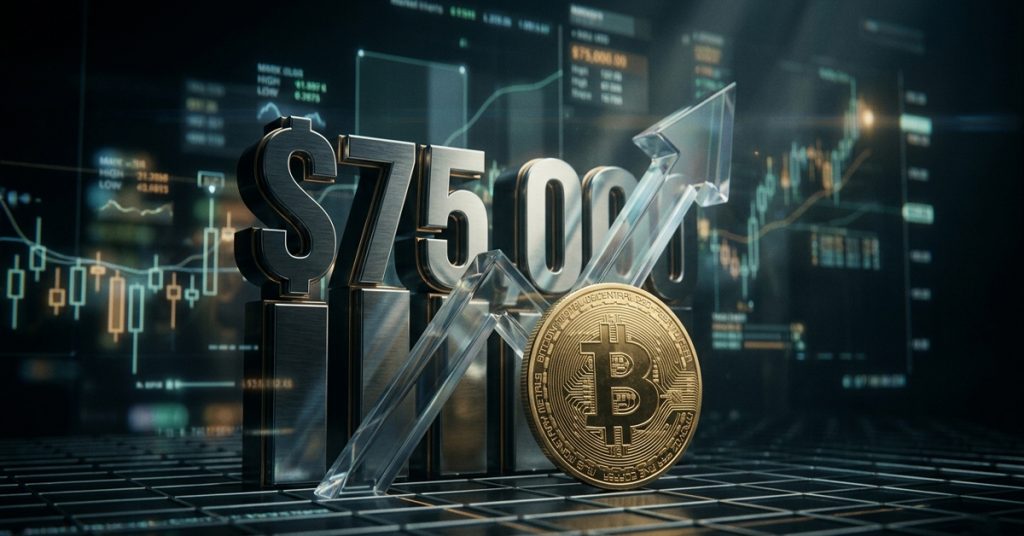 ビットコインは75,000ドルを上抜け、2月上旬以来の高値を更新