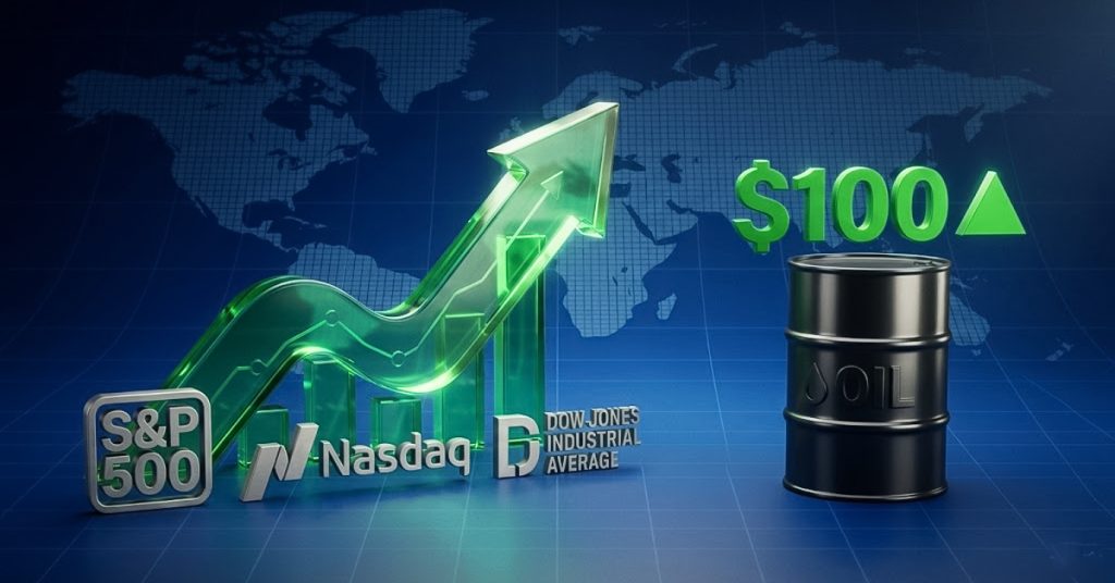 米主要株価指数は過去最高値圏で推移、原油は再び100ドル台へ