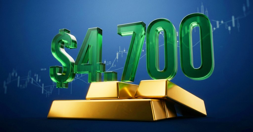 米ドルの再軟化を受け、金は4700ドル台を維持
