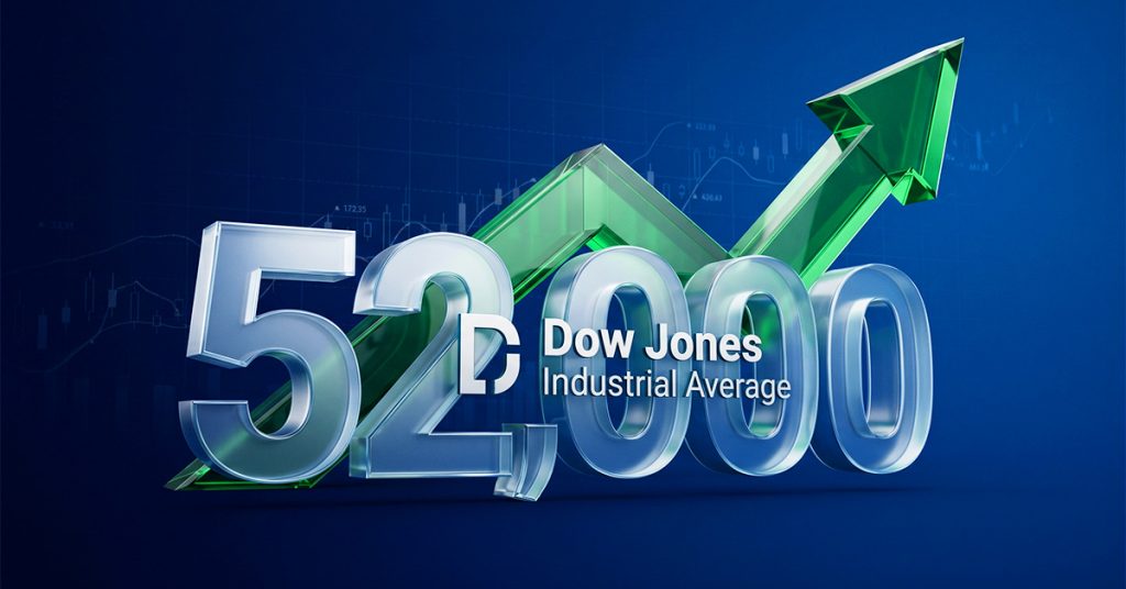 米・イラン和平合意を好感し、ダウ平均は史上初めて52000台に到達