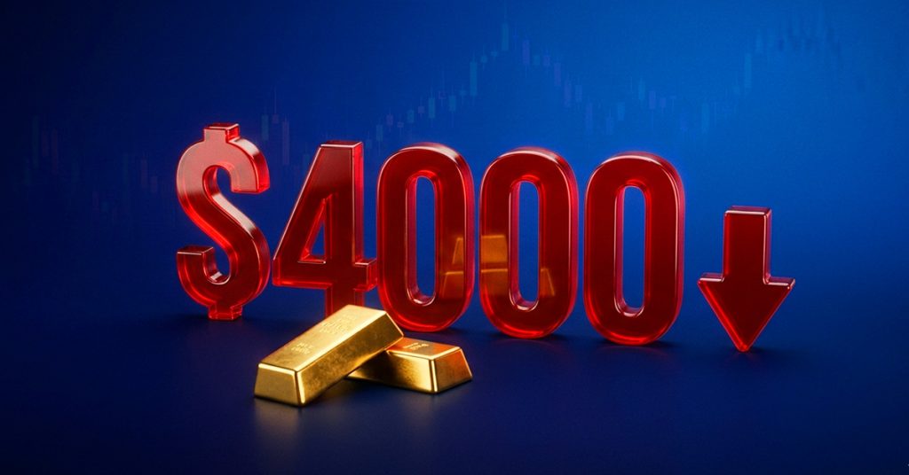 金は4000ドルを下回り、2025年11月以来の安値圏へ